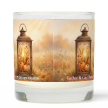Rustic Vintage Golden Harvest Lantern Autumn Art
