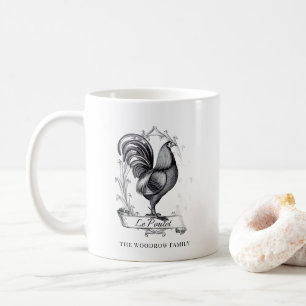 Rustic Vintage Hen Family Name Farm Coffee Mug