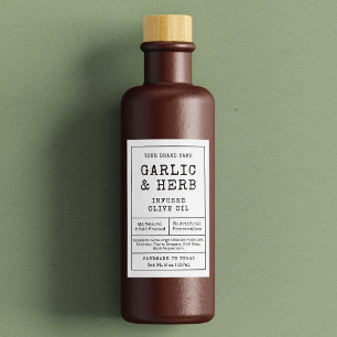 Rustic Vintage Homemade Condiment Bottle Label