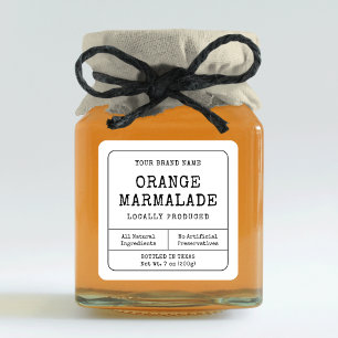 Rustic Vintage Homemade Preserve Jar Square Label
