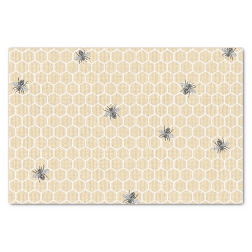 Rustic Vintage Honeycomb Bumble Bee Tissue Paper