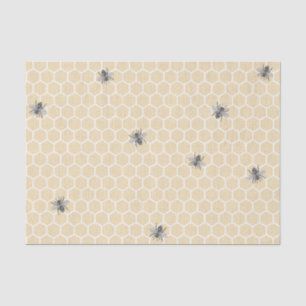 Rustic Vintage Honeycomb Bumble Bee Tissue Paper