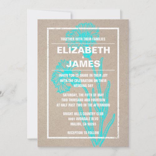 Rustic Vintage Informal Wedding Invitations