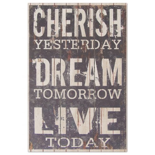 RUSTIC VINTAGE INSPIRATIONAL FARMHOUSE SIGN TISSUE PAPER