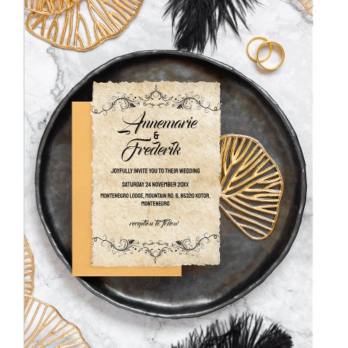 Rustic Vintage  Invitation