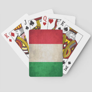 Rustic vintage Italian Flag Card Game