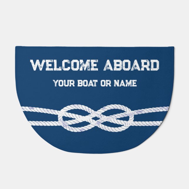 Rustic Vintage Knot Nautical  Doormat (Front)