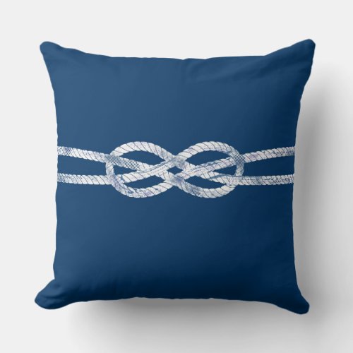 Rustic Vintage Knot Nautical  Throw Pillow