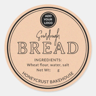 Rustic Vintage Kraft Paper Sourdough Bread Sticker