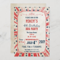 Rustic Vintage memorial day party Invitation