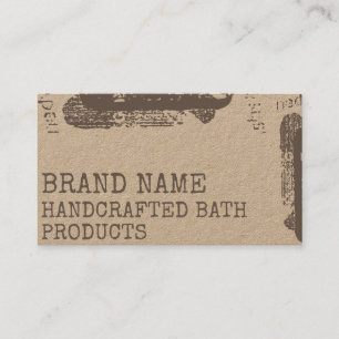 Rustic Vintage Modern Distressed Cool Kraft Paper Business Card