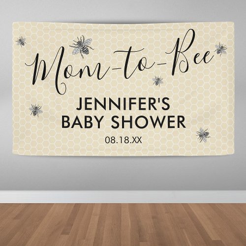 Rustic Vintage Mom to Bee Baby Shower Banner