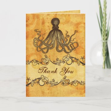 rustic, vintage ,octopus beach thank you