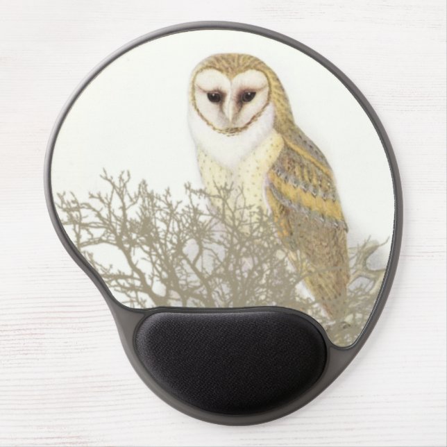 Rustic Vintage Owl Gel Mouse Pad (Front)