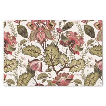 Rustic Vintage Paisley Flower On Creamy Background Tissue Paper by AllAboutPattern at Zazzle