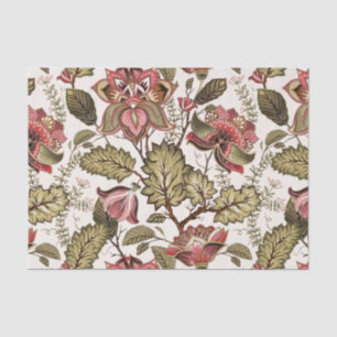 Rustic Vintage Paisley flower on creamy background Tissue Paper