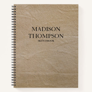 Rustic Vintage Paper Simple Drawing Sketchbook Notebook