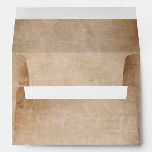 Rustic Vintage Parchment Return Address Envelope