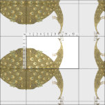 Rustic Vintage Peacock Pattern Fabric