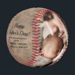 Rustic Vintage Photo Father's Day Baseball<br><div class="desc">This ball is designed with a rustic vintage background,  and can be customized with two photos,  a year,  and the names of your choice. Makes a great gift for Father's Day!</div>