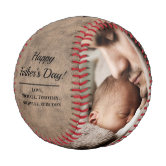 Happy First Fathers Day Daddy Baseball | Zazzle