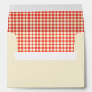 Rustic Vintage Red Plaid Tartar Christmas Envelope