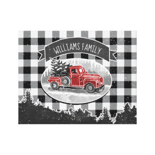 Red Truck Canvas Art Prints Zazzle