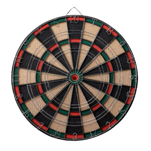 Rustic Vintage Retro Red & Green Dart Board