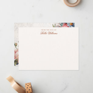 Rustic Vintage Roses & Iris Note Card