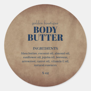 Rustic Vintage Salon Handmade Skincare Product Classic Round Sticker