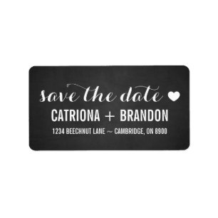 Rustic Vintage Script Save the Date Address Label