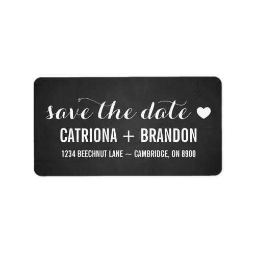 Rustic Vintage Script Save the Date Address Label