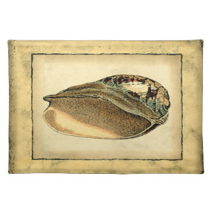 Rustic Vintage Seashell Cloth Placemat