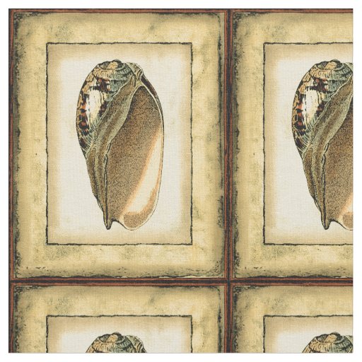 Rustic Vintage Seashell Fabric