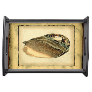 Rustic Vintage Seashell Serving Tray