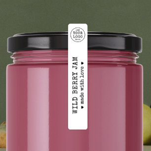 Rustic Vintage Simple Logo Food Jar Lid Seal Label