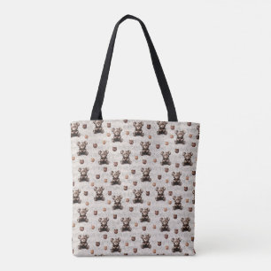 Rustic Vintage Teddy Bear Tote Bag