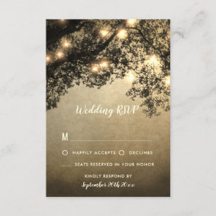 Rustic Vintage Tree Branch Wedding RSVP Cards