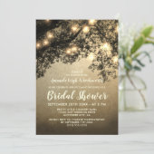 Rustic Vintage Tree Bridal Shower Invitations (Standing Front)