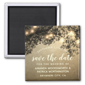 Rustic Vintage Tree Wedding Save The Date Magnets by RusticWeddings at Zazzle