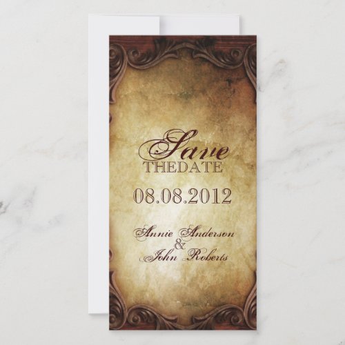 rustic vintage typography western country wedding save the date