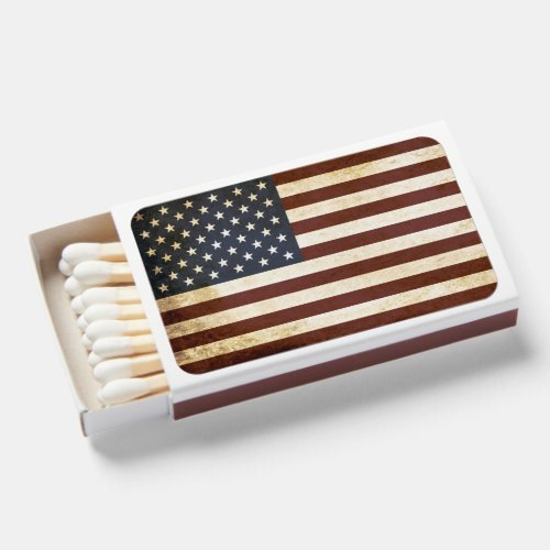 Rustic Vintage USA American Flag  Matchboxes