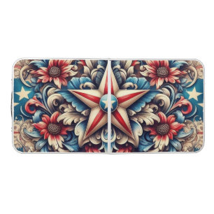 rustic/vintage USA/patriotic Beer Pong Table