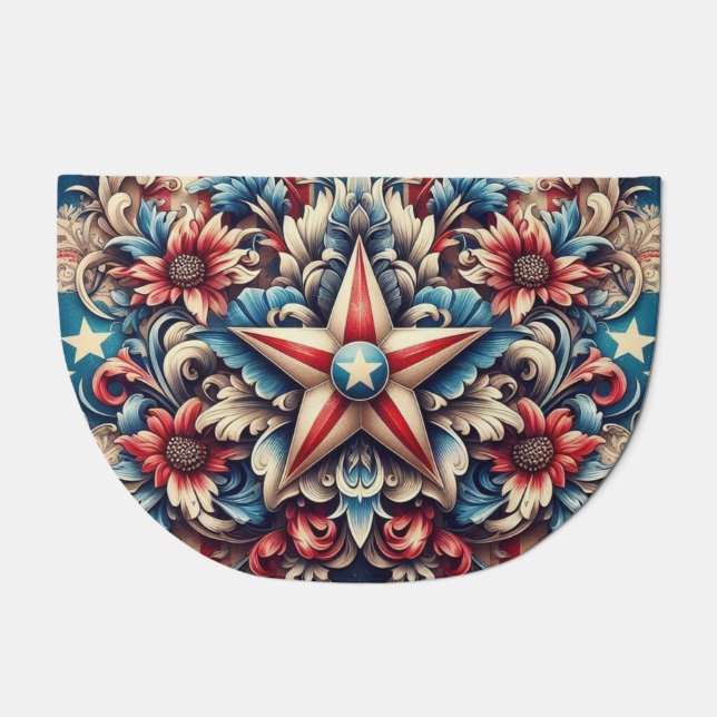 rustic/vintage USA/patriotic Doormat (Front)