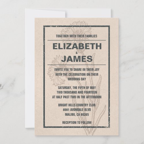 Rustic Vintage Wedding Invitations