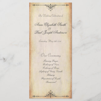 Rustic Vintage Wedding Program