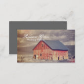 Rustic vintage western country farm red barn business card (Front/Back)