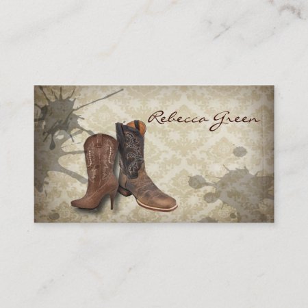 Rustic Vintage Western Country Fashion Cowboy Business Card