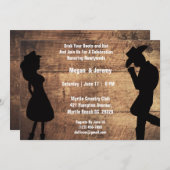 Rustic Vintage Western Couple Theme Reception    Invitation (Front/Back)