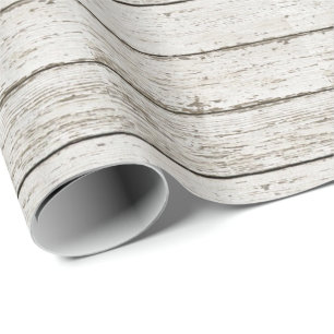 rustic vintage white barn wood barn wedding favor wrapping paper